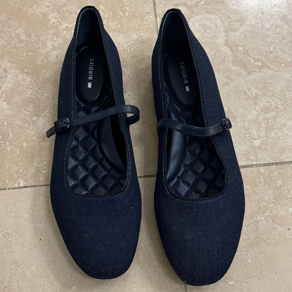 Birdies Women's Navy Mary Jane Flats